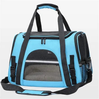 Prowalk Transportín para gato Mediano, Seguridad y Comodidad en tus Viajes, Prepara a tu mascota para aventuras seguras y cómodas con nuestra Bolsa de transporte de animales, Transpontines para mascota en color azul turquesa, rosa, Morado