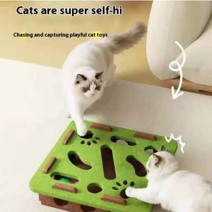 Juguete Interactivo Laberinto de Fieltro para Gatos con Bola
