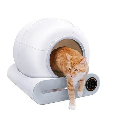 Caja de arena inteligente para gatos, completamente automática, gran capacidad, semicerrada, inodoro inteligente para gatos, Control remoto por aplicación