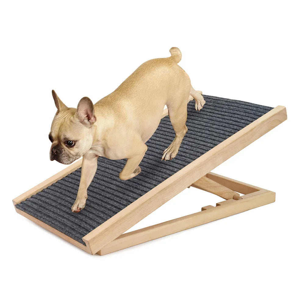 Escalera de madera para perro y gato, pendiente para sofá cama, marco de escalada ajustable para interiores, rampa de escalada portátil y plegable para mascotas