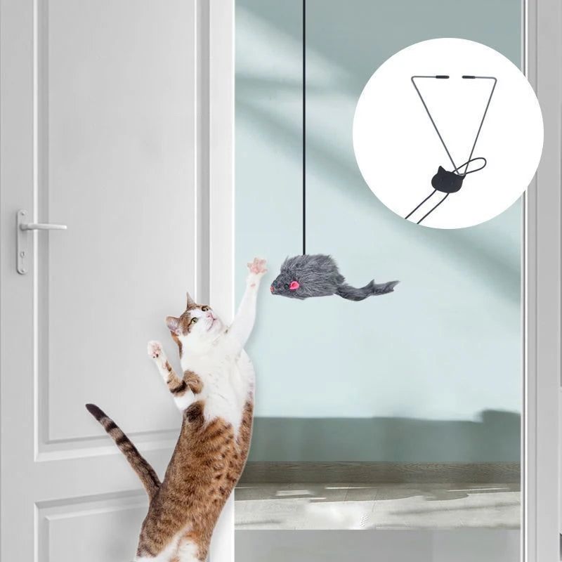 Juguete Colgante para Gatos en Puerta Antiestrés de Peluche