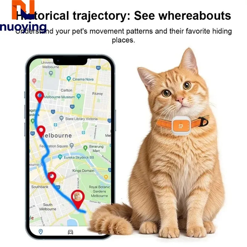 Mini Rastreador GPS para Mascotas, Localizador Antipérdida para Perros y Gatos, Collar de Rastreo en Tiempo Real, Mini Collar Antipérdida para Perros y Gatos