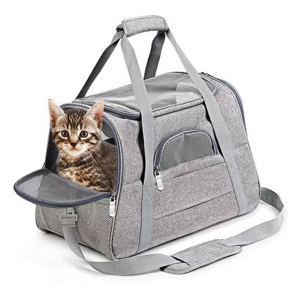 Prowalk Transportín para gato Mediano, Seguridad y Comodidad en tus Viajes, Prepara a tu mascota para aventuras seguras y cómodas con nuestra Bolsa de transporte de animales, Transpontines para mascota en color azul turquesa, rosa, Morado