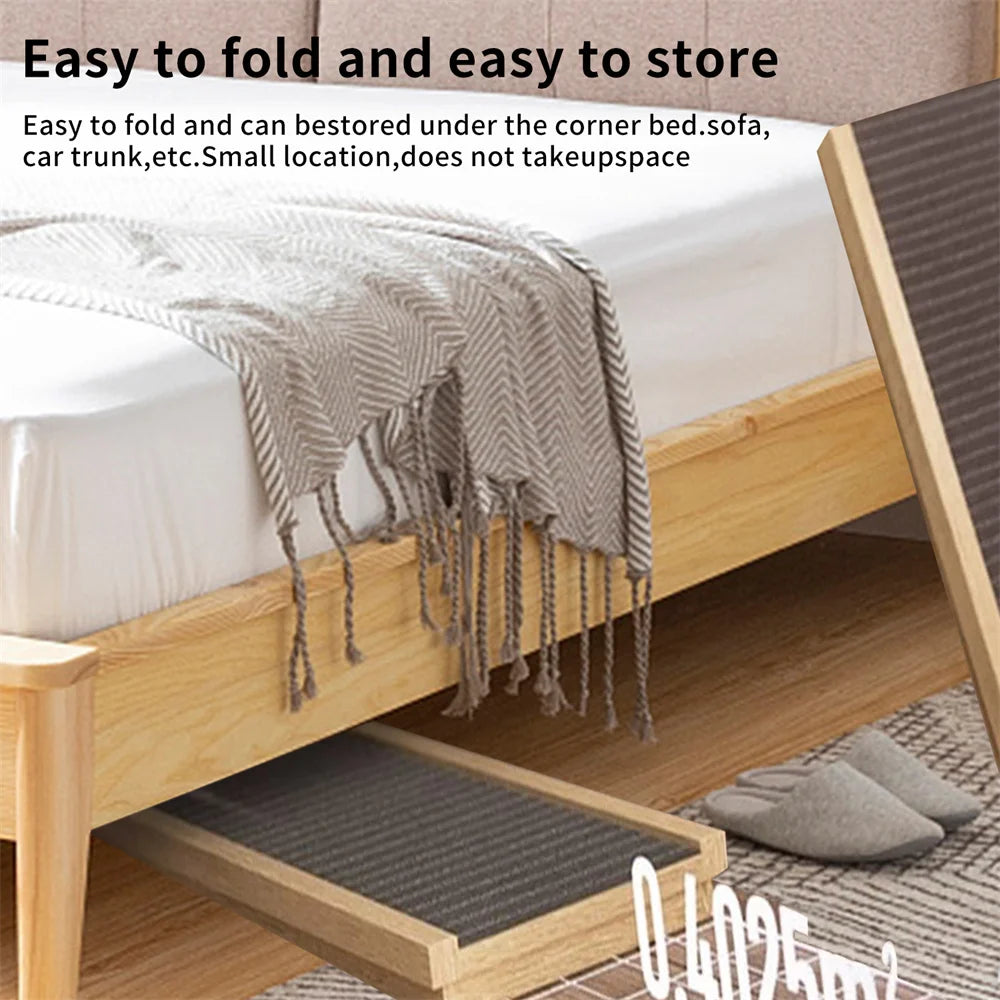 Escalera de madera para perro y gato, pendiente para sofá cama, marco de escalada ajustable para interiores, rampa de escalada portátil y plegable para mascotas