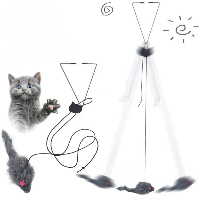 Juguete Colgante para Gatos en Puerta Antiestrés de Peluche