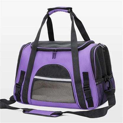 Prowalk Transportín para gato Mediano, Seguridad y Comodidad en tus Viajes, Prepara a tu mascota para aventuras seguras y cómodas con nuestra Bolsa de transporte de animales, Transpontines para mascota en color azul turquesa, rosa, Morado