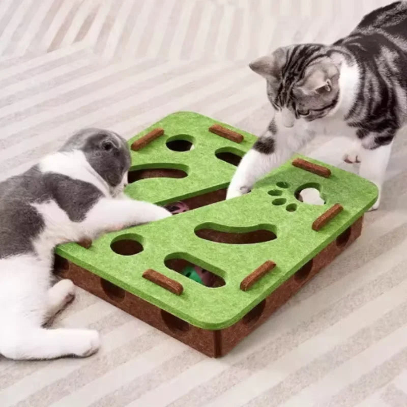 Juguete Interactivo Laberinto de Fieltro para Gatos con Bola